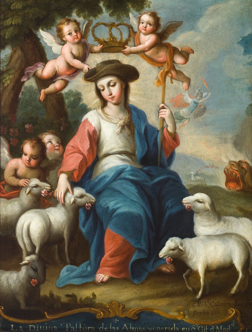 The Divine Shepherdess by Miguel Cabrera