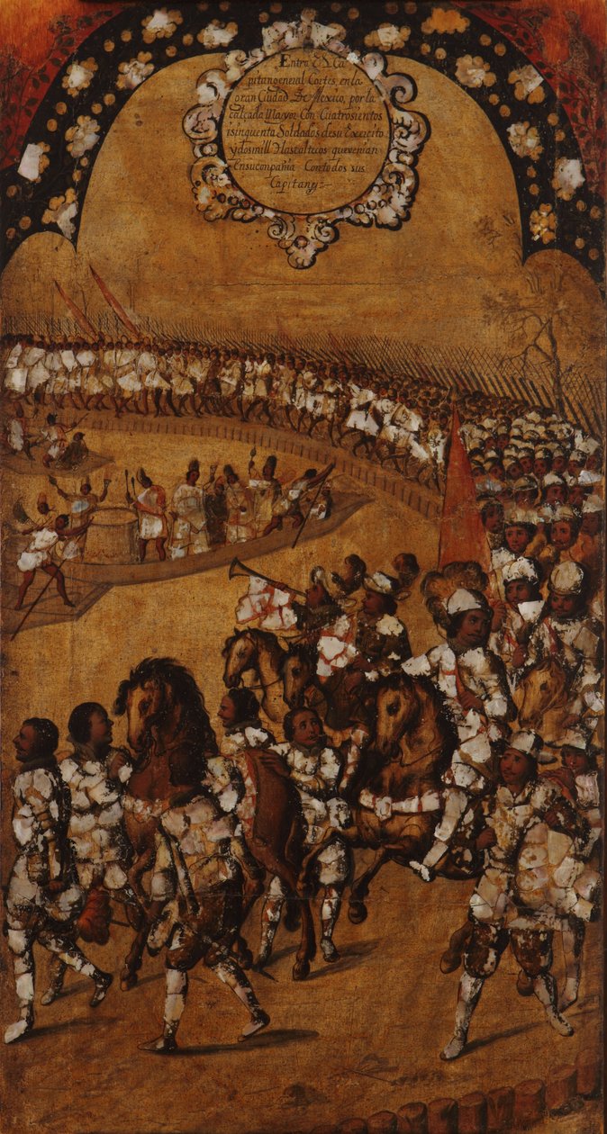 The Conquest of Mexico. Table IX by Miguel Gonzales