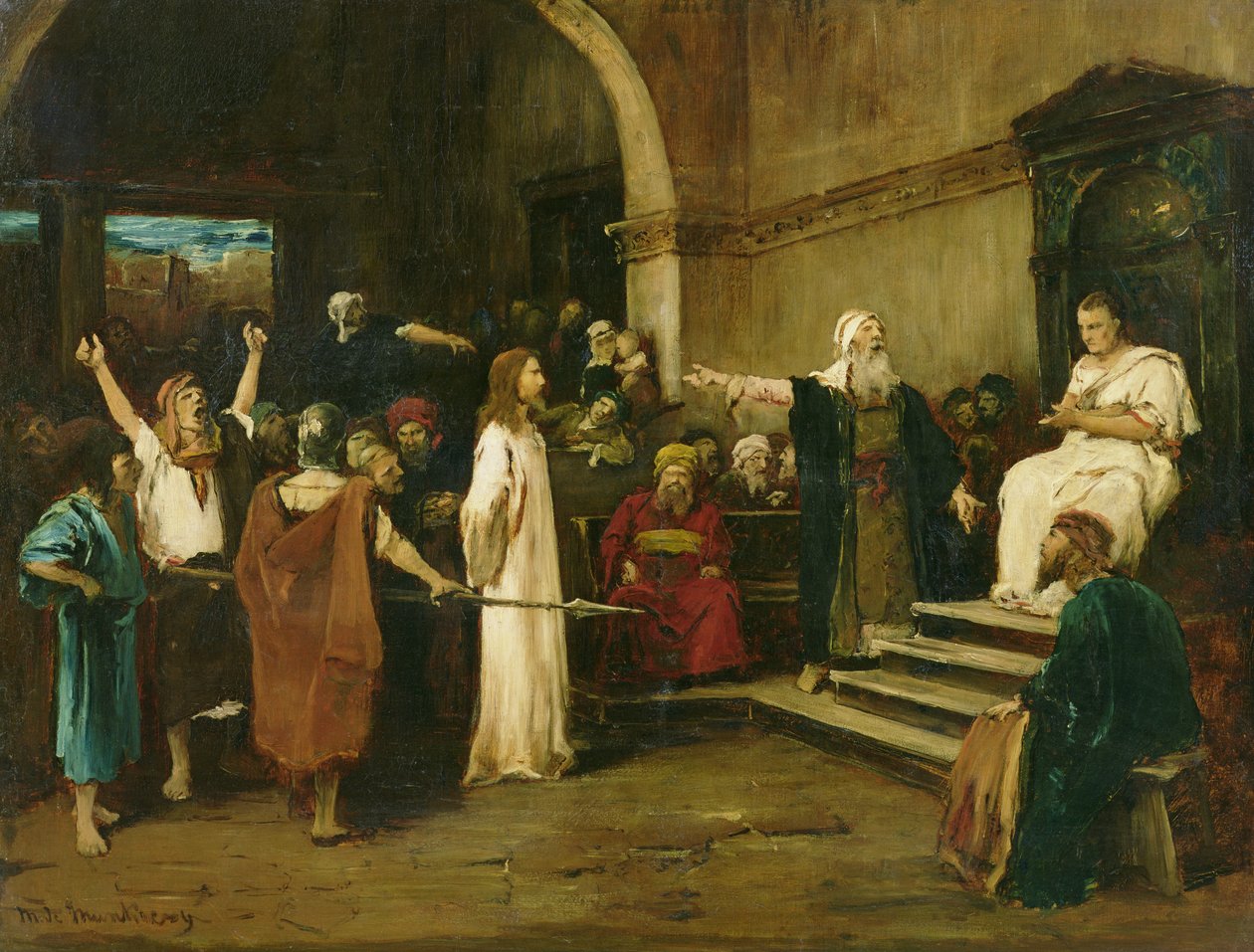 Christ Before Pilate (study) by Mihály Munkácsy