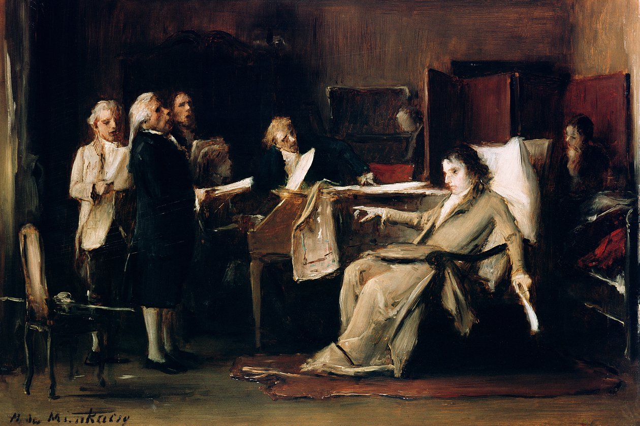 Mozart Directing His Requiem on His Deathbed by Mihály Munkácsy