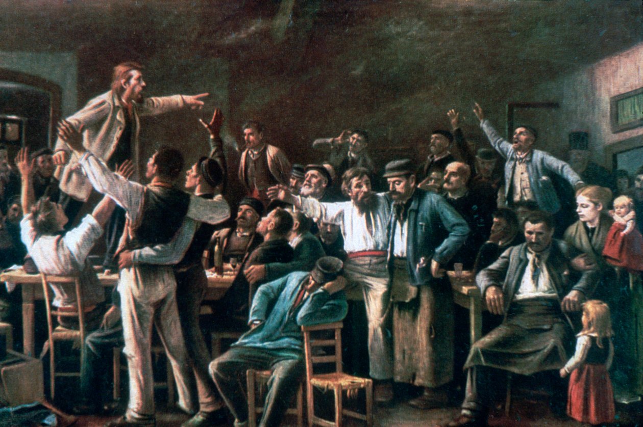 Strike, 1895 by Mihály Munkácsy