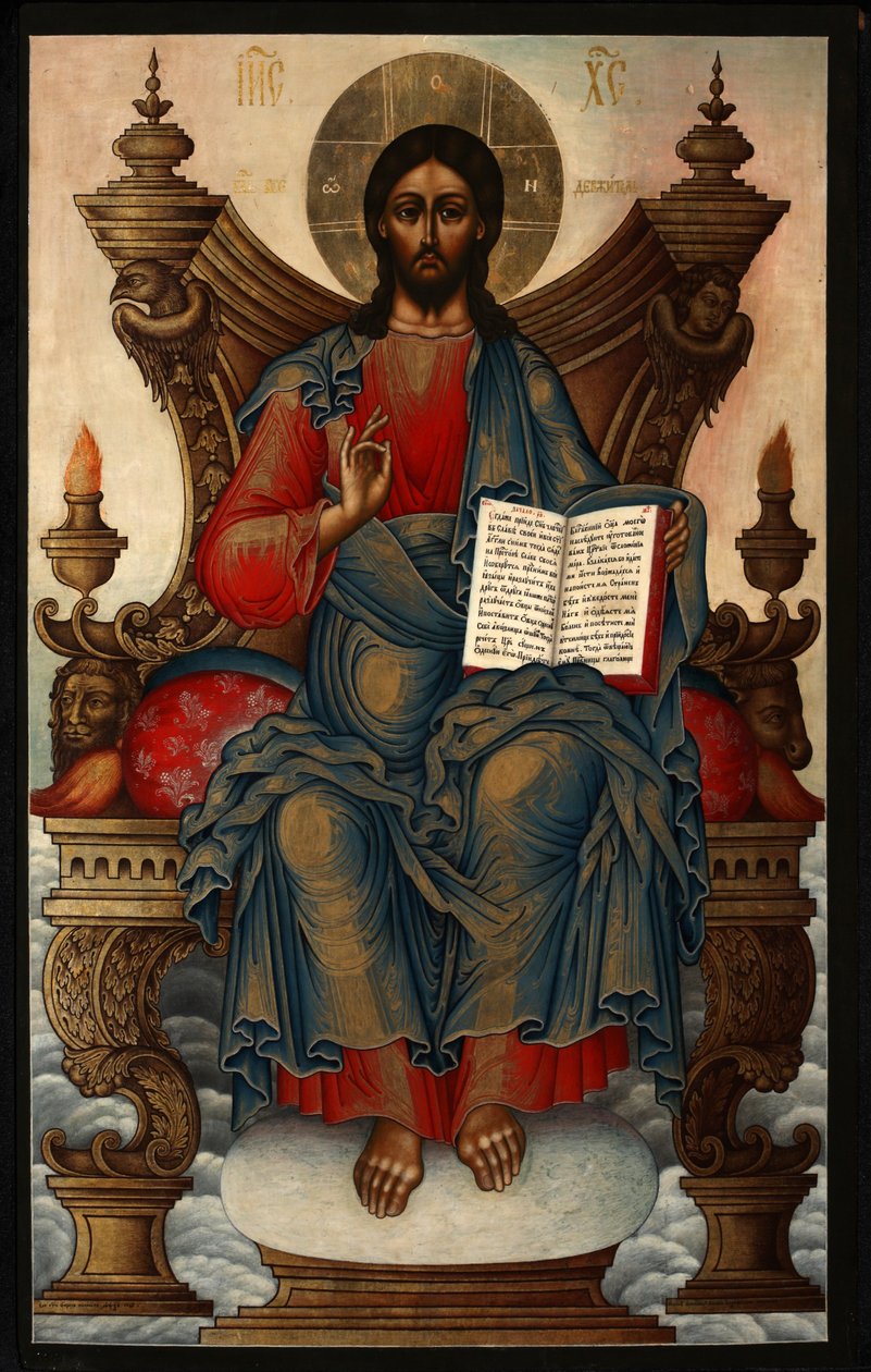 The Saviour Enthroned by Mikhail Alexeyevich Soplyakov