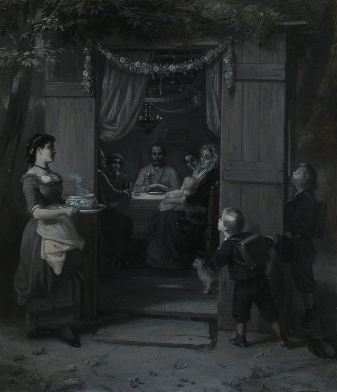 Sukkot (Feast of Tabernacles) by Moritz Daniel Oppenheim