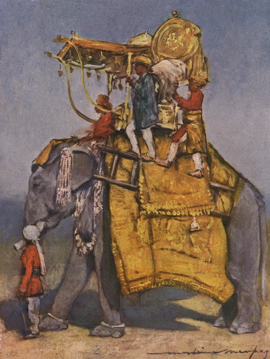 Indian state elephant by Mortimer Ludington Menpes