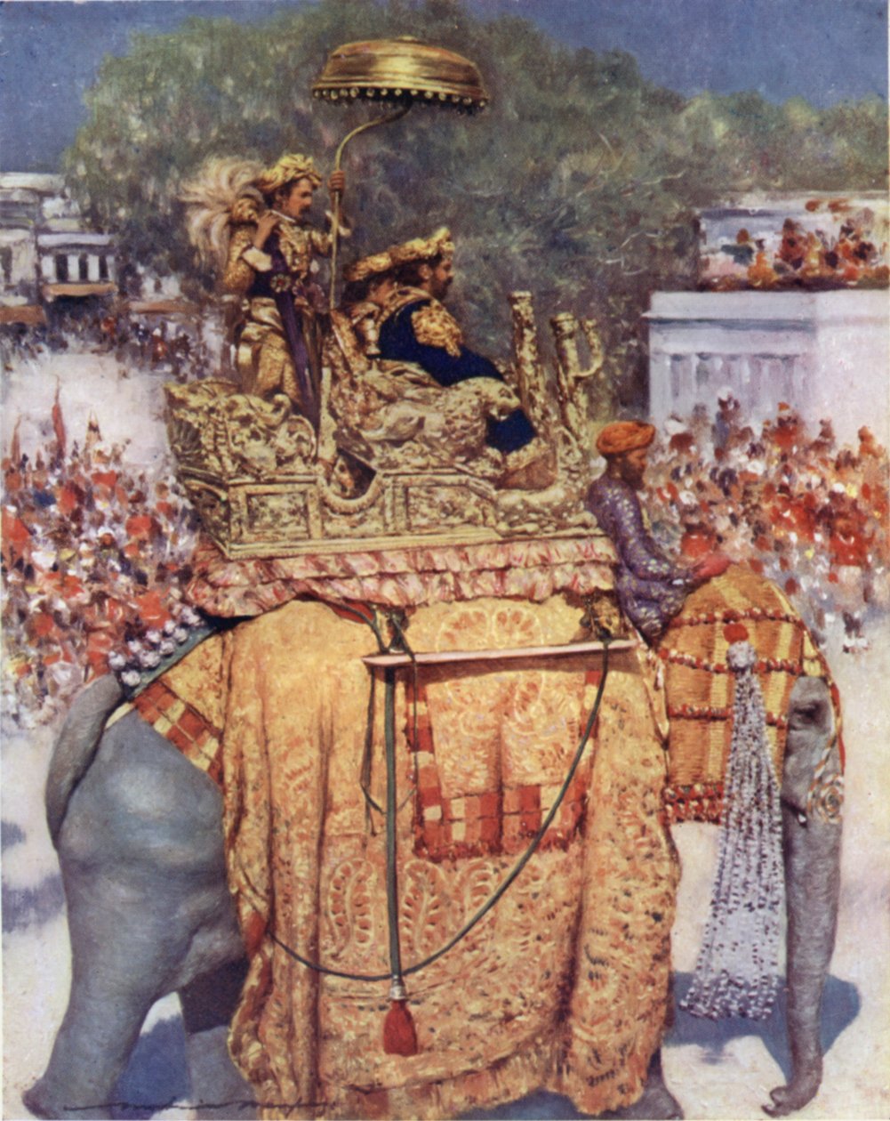 The State Entry, A Distinguished Maharaja by Mortimer Ludington Menpes