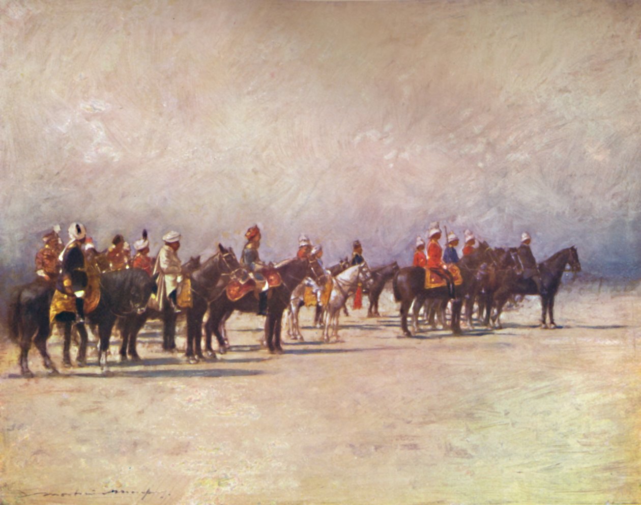 Viceroy Reviewing the Troops by Mortimer L Menpes