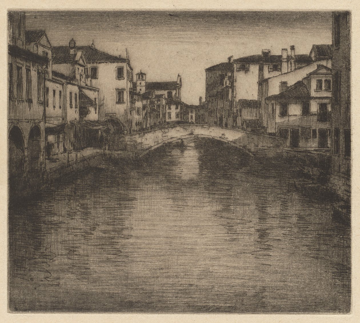 A Side Canal, Venice by Mortimer Menpes