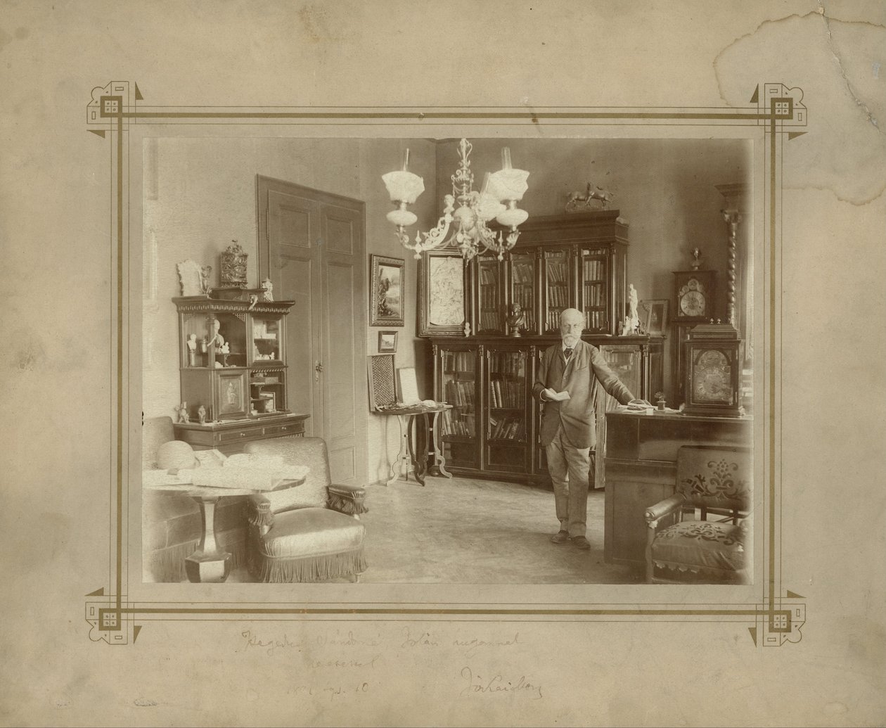 Jókai in His Study by Mór Erdélyi