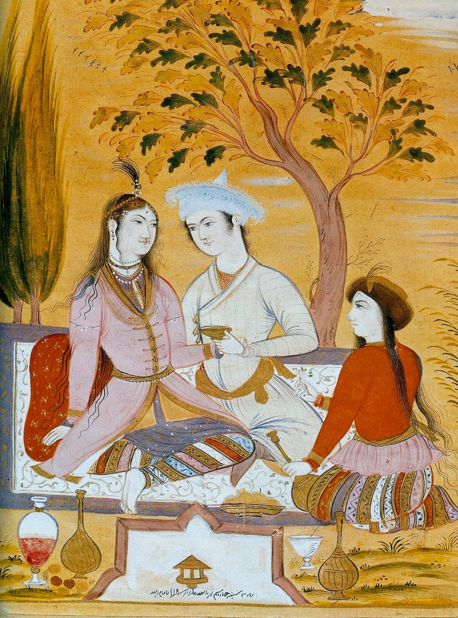 Amorous Couple and a Servant by Mu