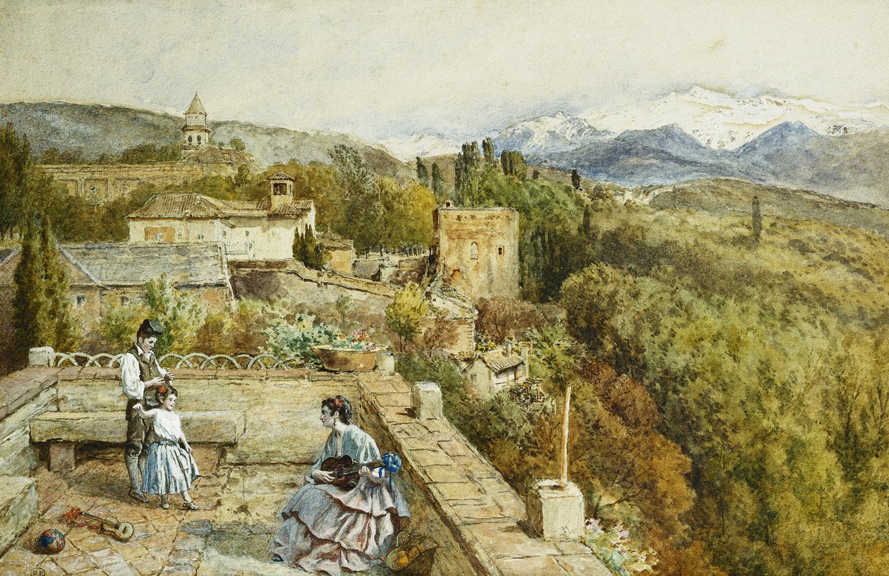 The Sierra Nevada from the Alhambra by Myles Birket Foster