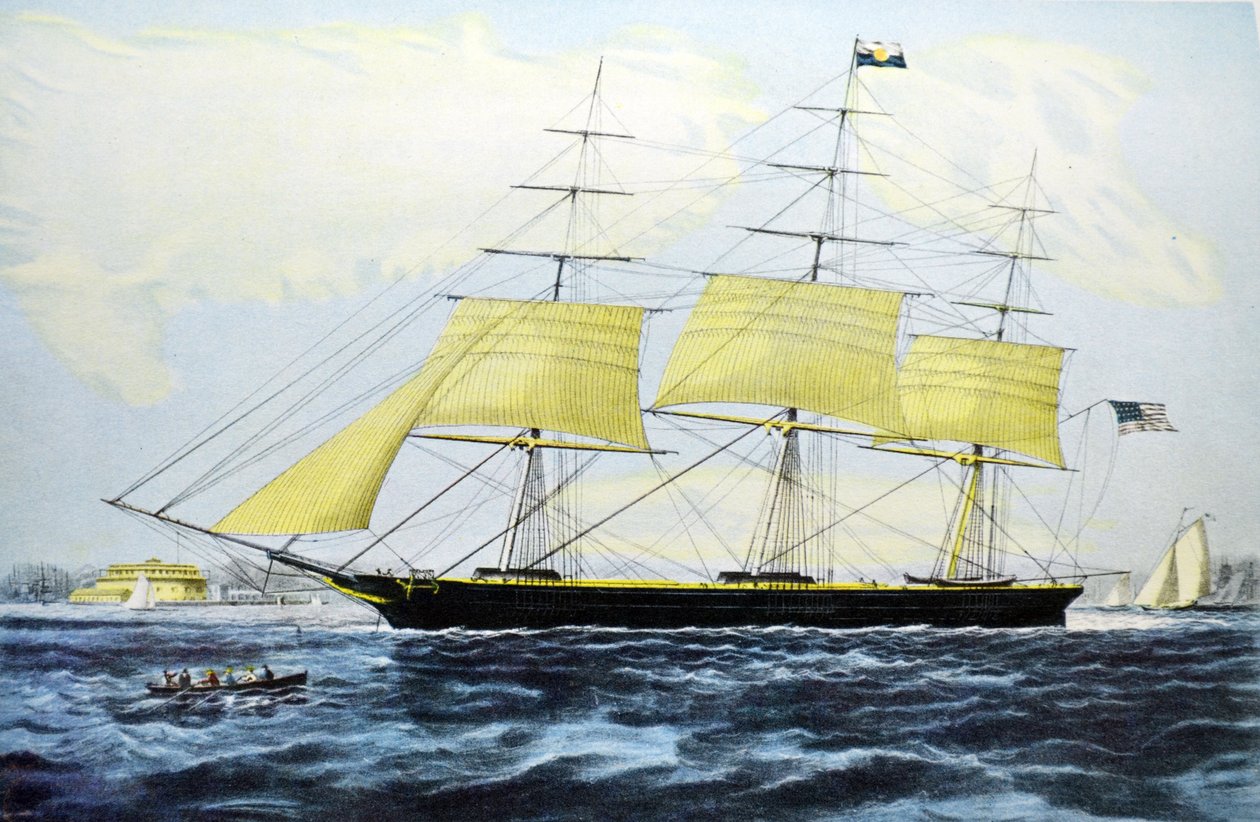 Clipper Ship Nightingale by N. and Ives, J.M. Currier