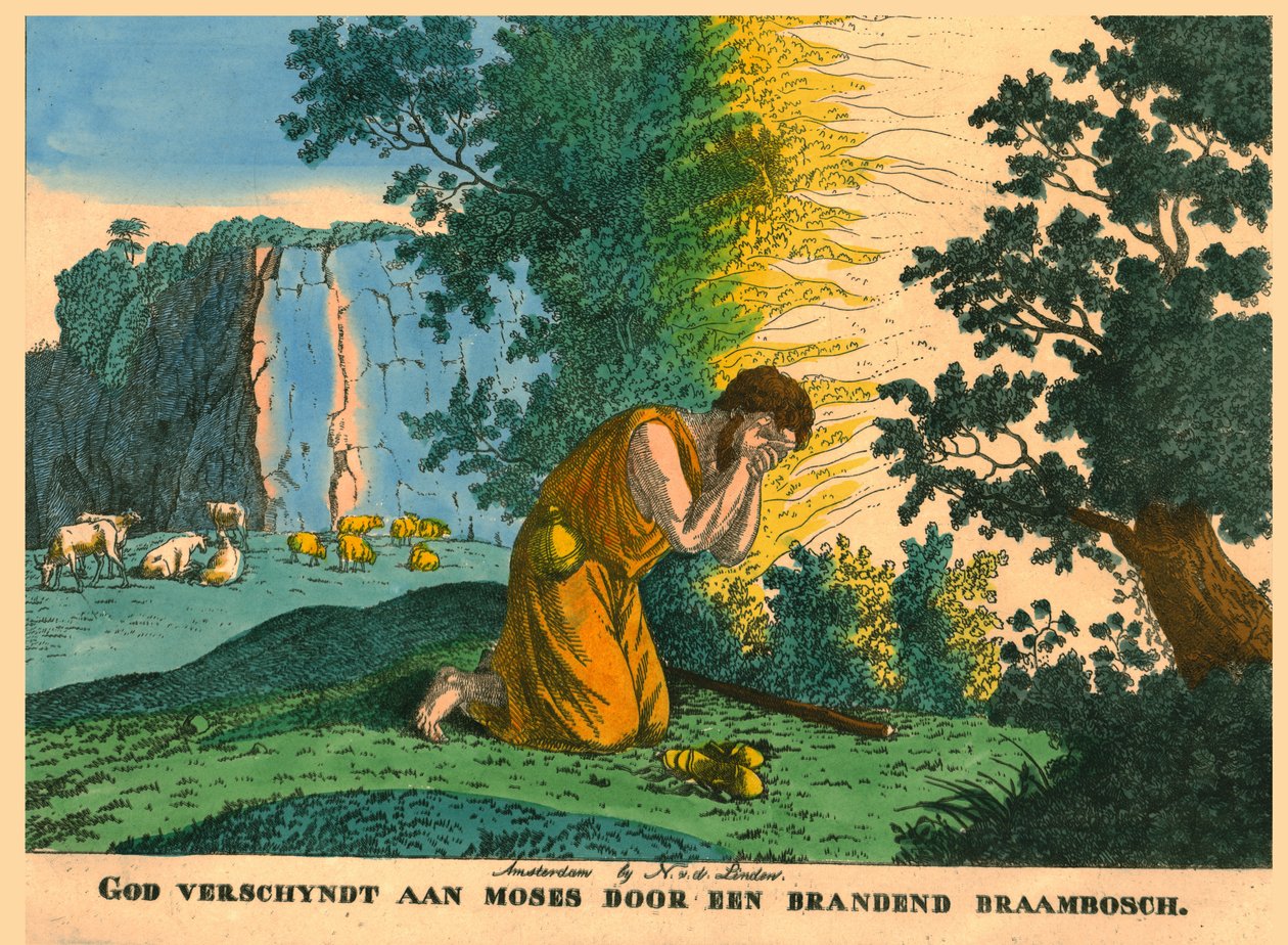 Moses and the Burning Bush by N v d Linden