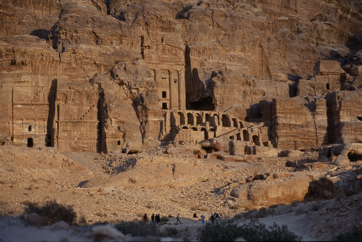 View of the Tombs Cut into the Rock by Nabatean