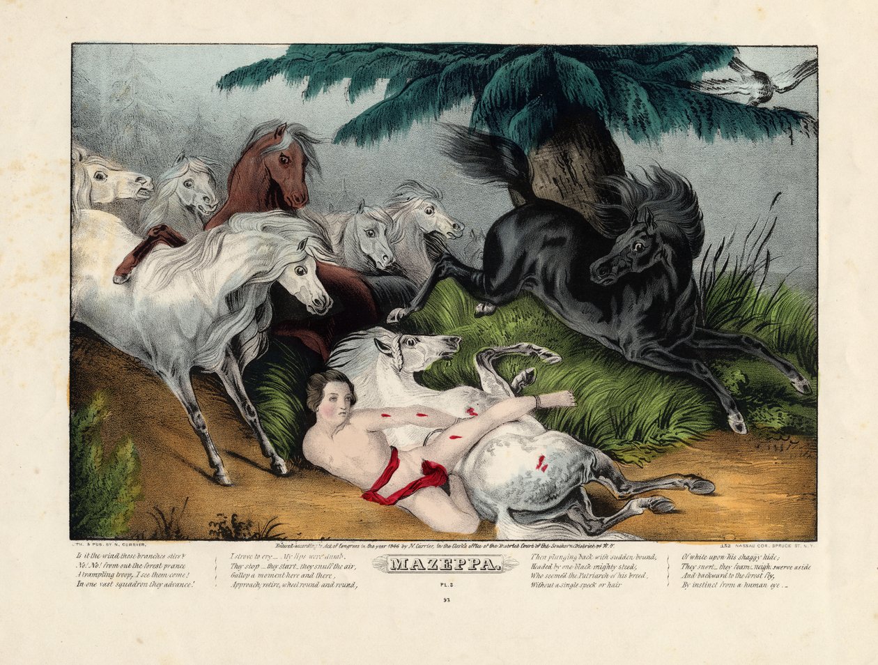 Mazeppa by Nathaniel Currier