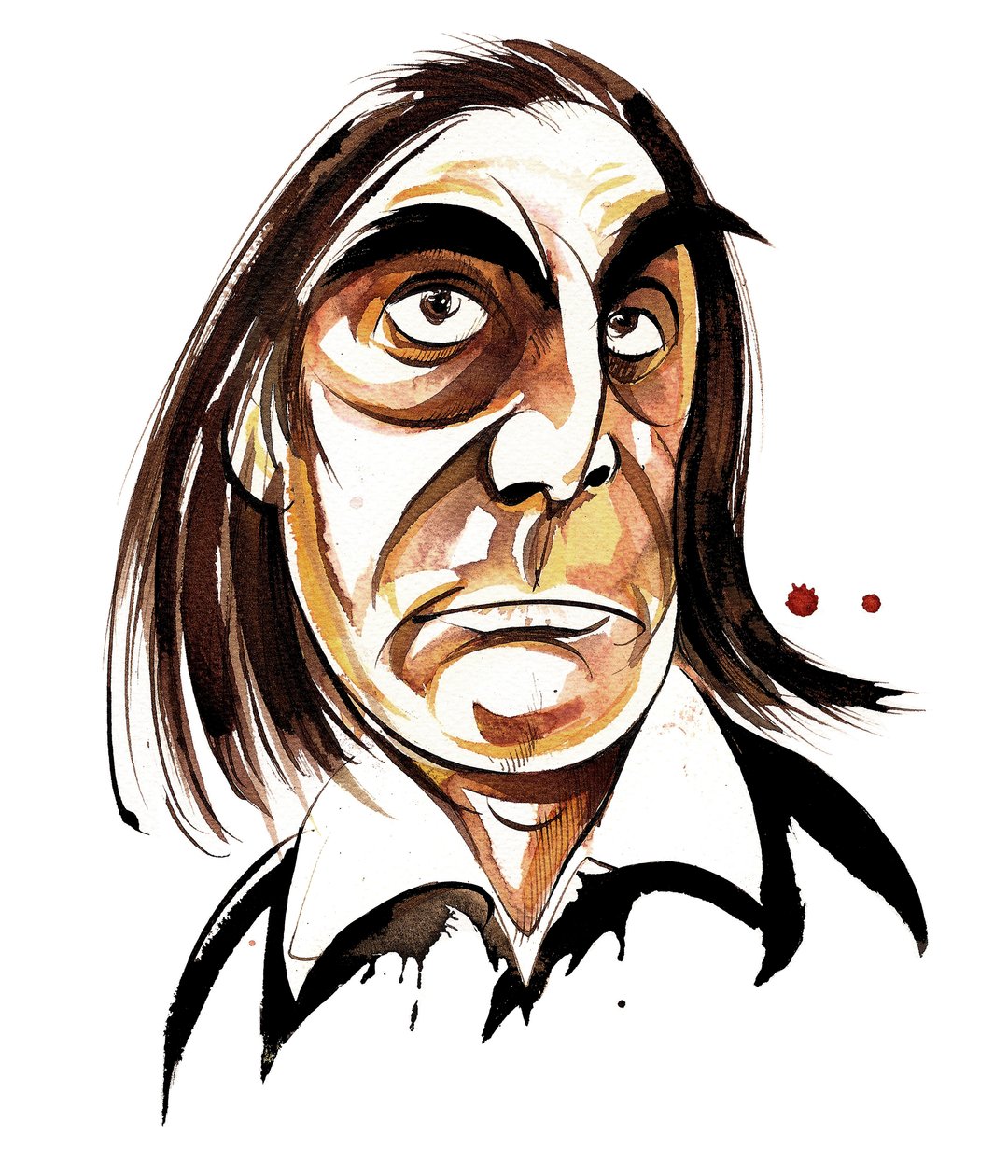 Alfred Schnittke - colour caricature by Neale Osborne