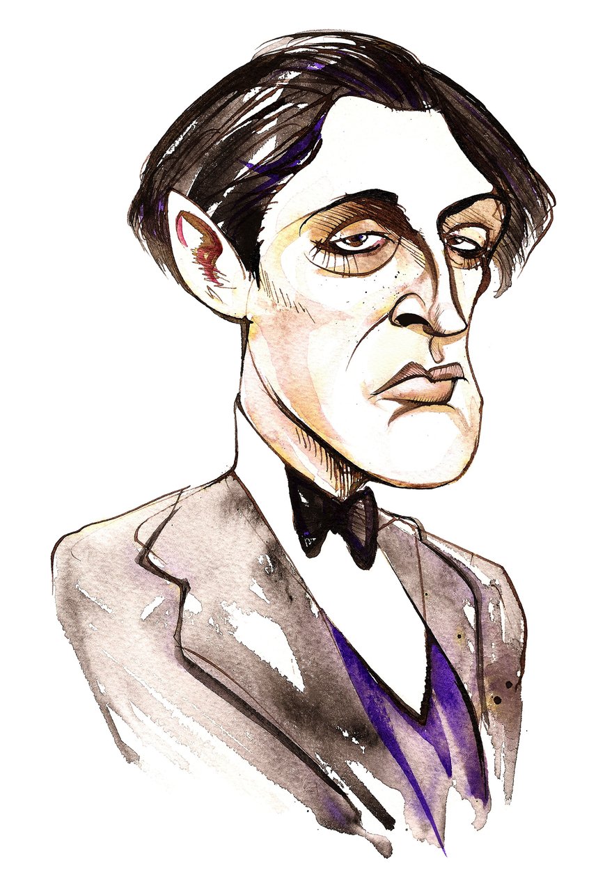 Austrian composer Alban Berg; caricature by Neale Osborne