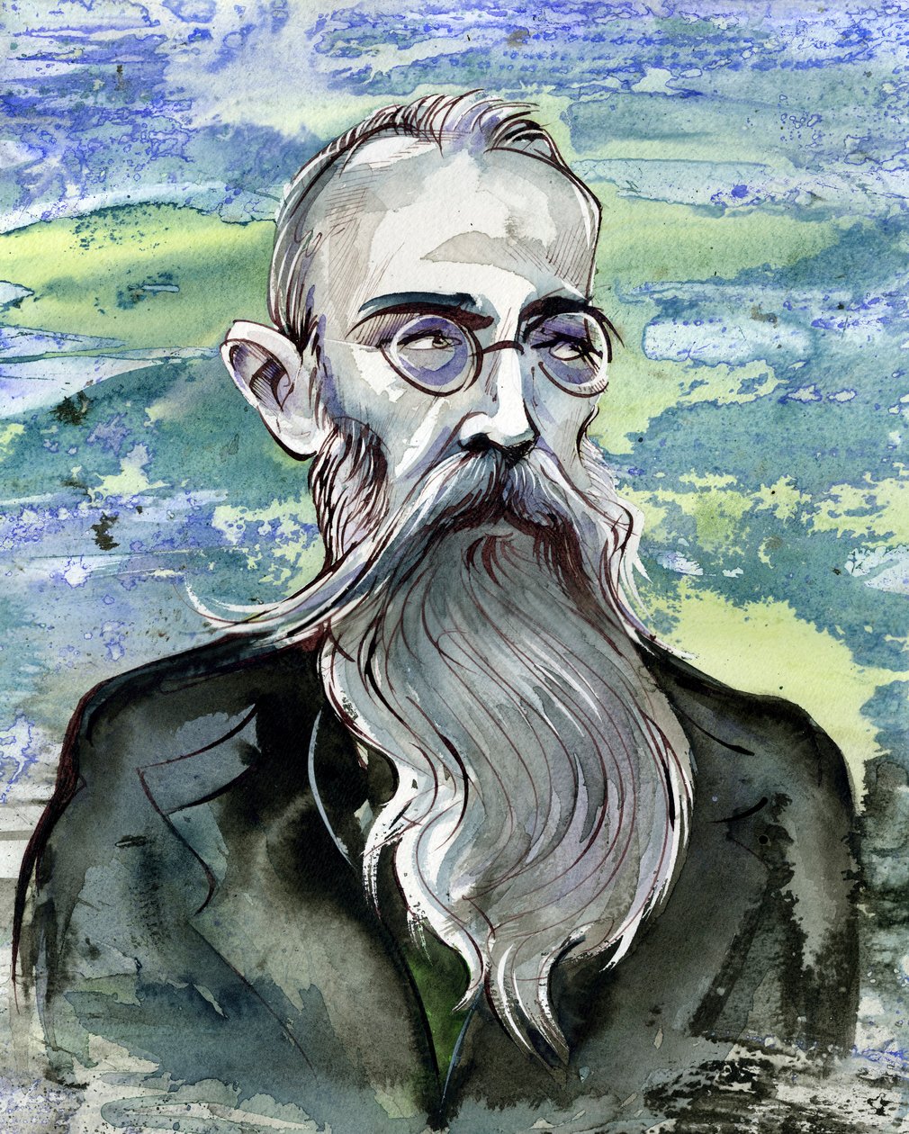 Nikolai Rimsky-Korsakov - caricature of the Russian composer by Neale Osborne