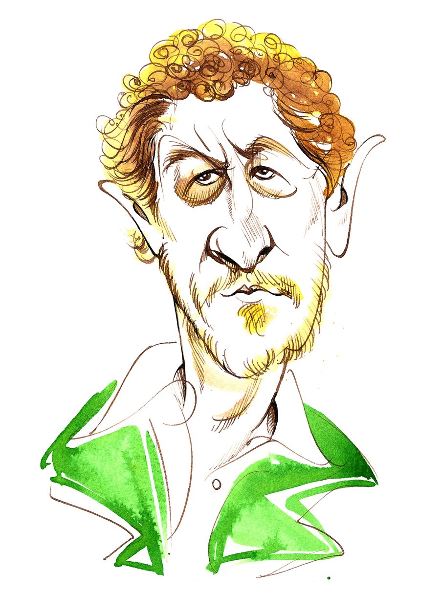 Sebastian Faulks - caricature by Neale Osborne