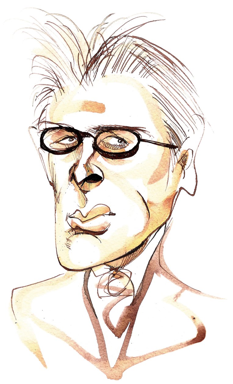 William Butler Yeats Irish poet and playwright; caricature by Neale Osborne