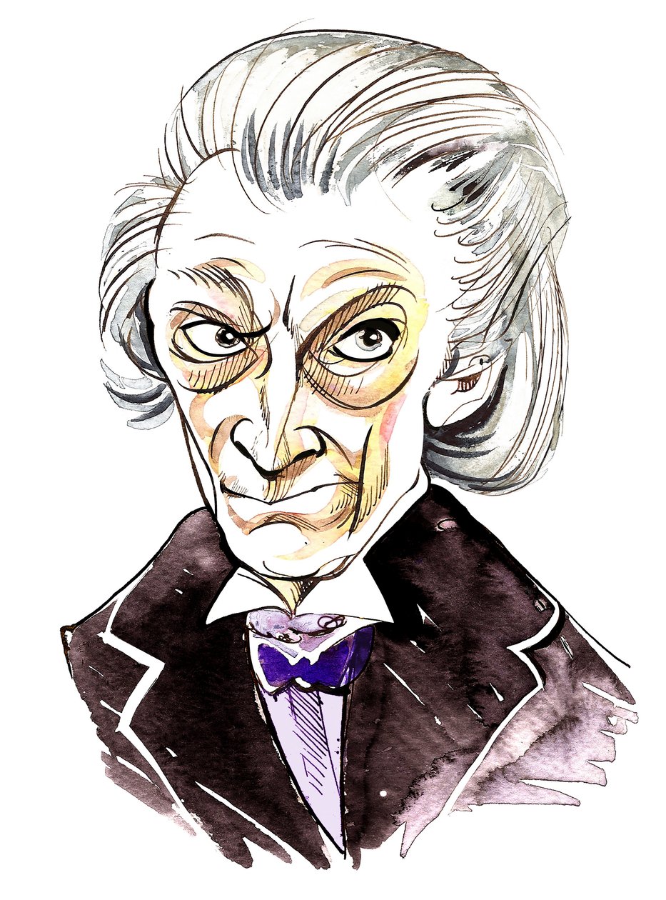 William Hartnell as Doctor Who in BBC television series of same name by Neale Osborne