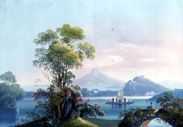 Naples: A View of Mt. Vesuvius by Neapolitan School