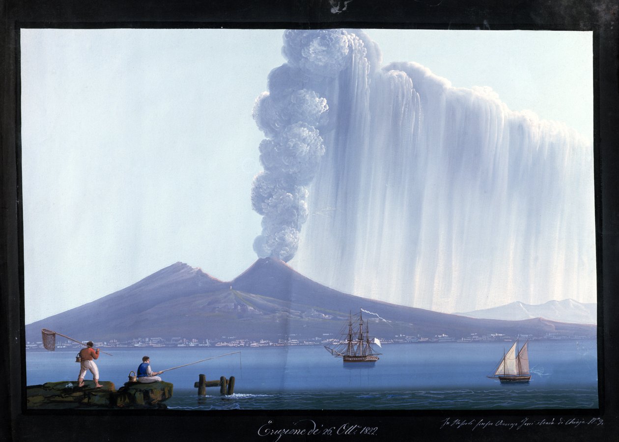 Naples: Vesuvius erupting, 26th October 1822 by Neapolitan School