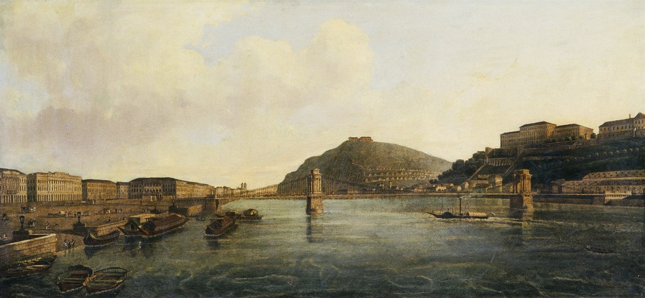 View of Budapest by Leopold Blonder