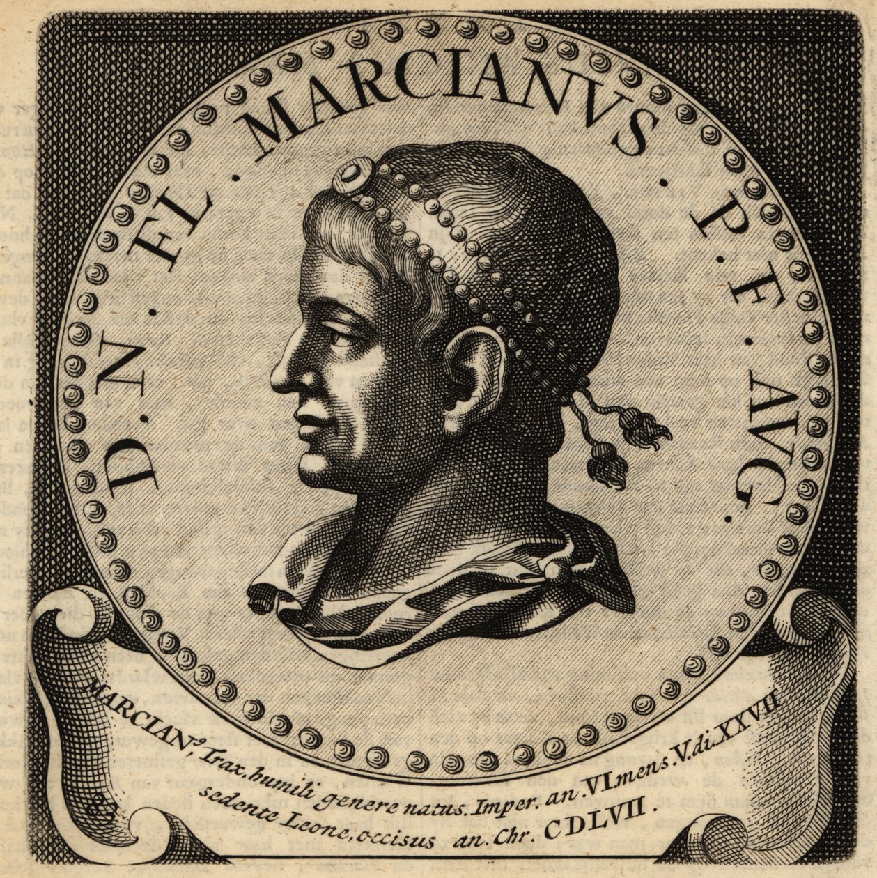 Portrait of Roman Emperor Marcian by Netherlandish School