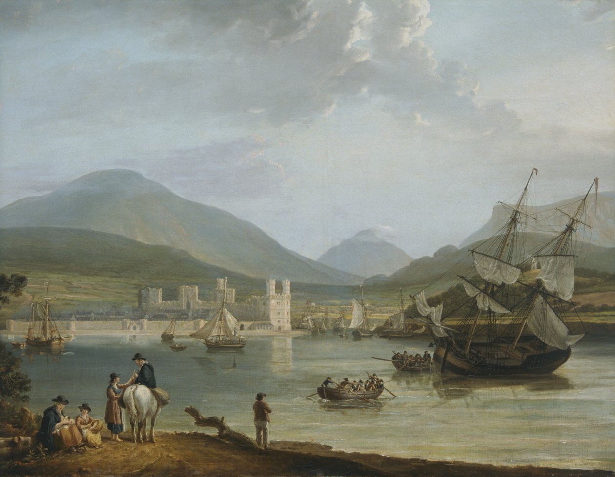 Caernarvon Castle and Bay by Nicholas Pocock