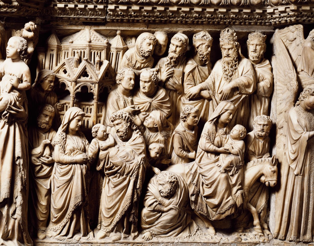 Presentation in Temple and Flight into Egypt by Nicola Pisano