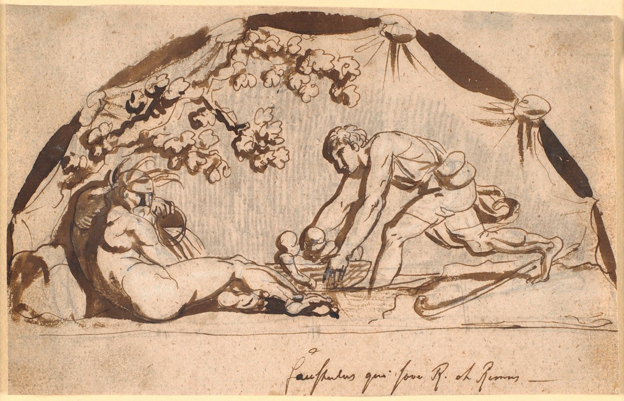 The Shepherd Faustulus Finds Romulus and Remus by Nicolai Abildgaard