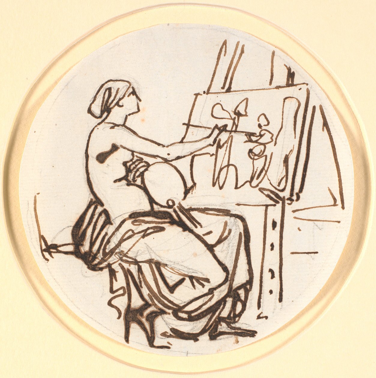 The Genius of Painting. Circular Composition by Nicolai Abildgaard