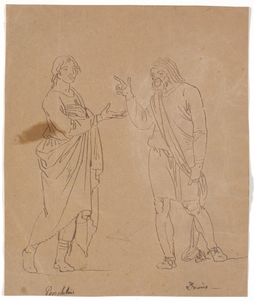 Pamphilus and Davus in Conversation by Nicolai Abildgaard