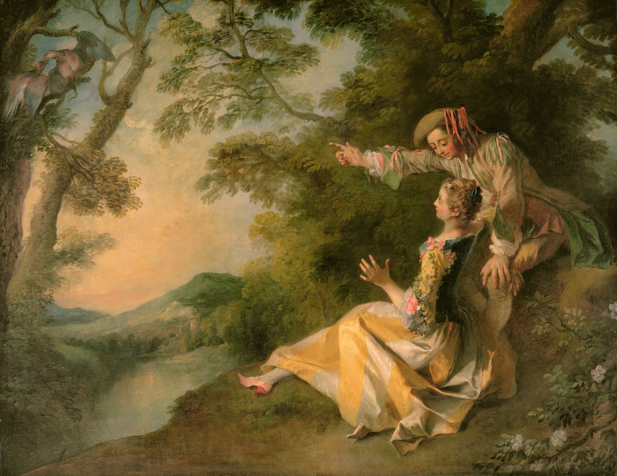 Lovers in a Landscape by Nicolas Lancret