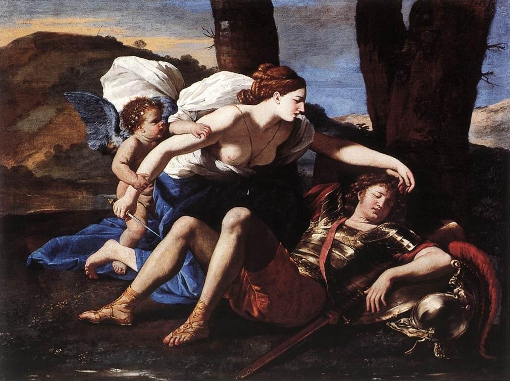 Rinaldo and Armida by Nicolas Poussin