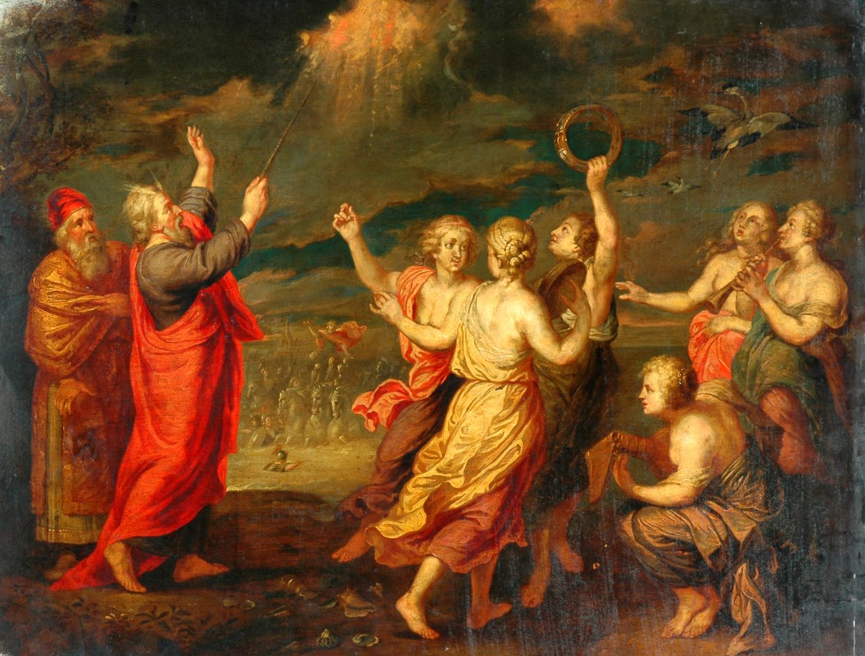 The Israelites Rejoicing After Crossing The Red Sea by after Nicolas Poussin