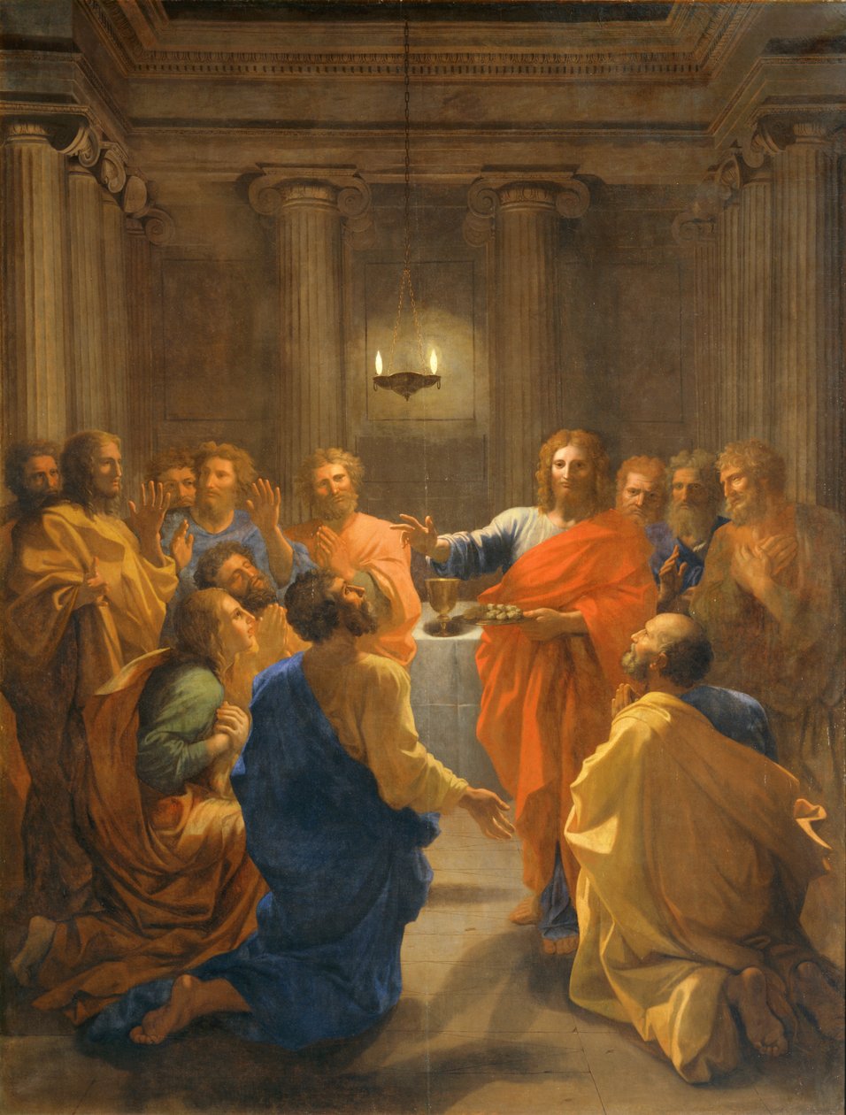 Jesus Christ Instituting the Eucharist by Nicolas (attr.to) Poussin