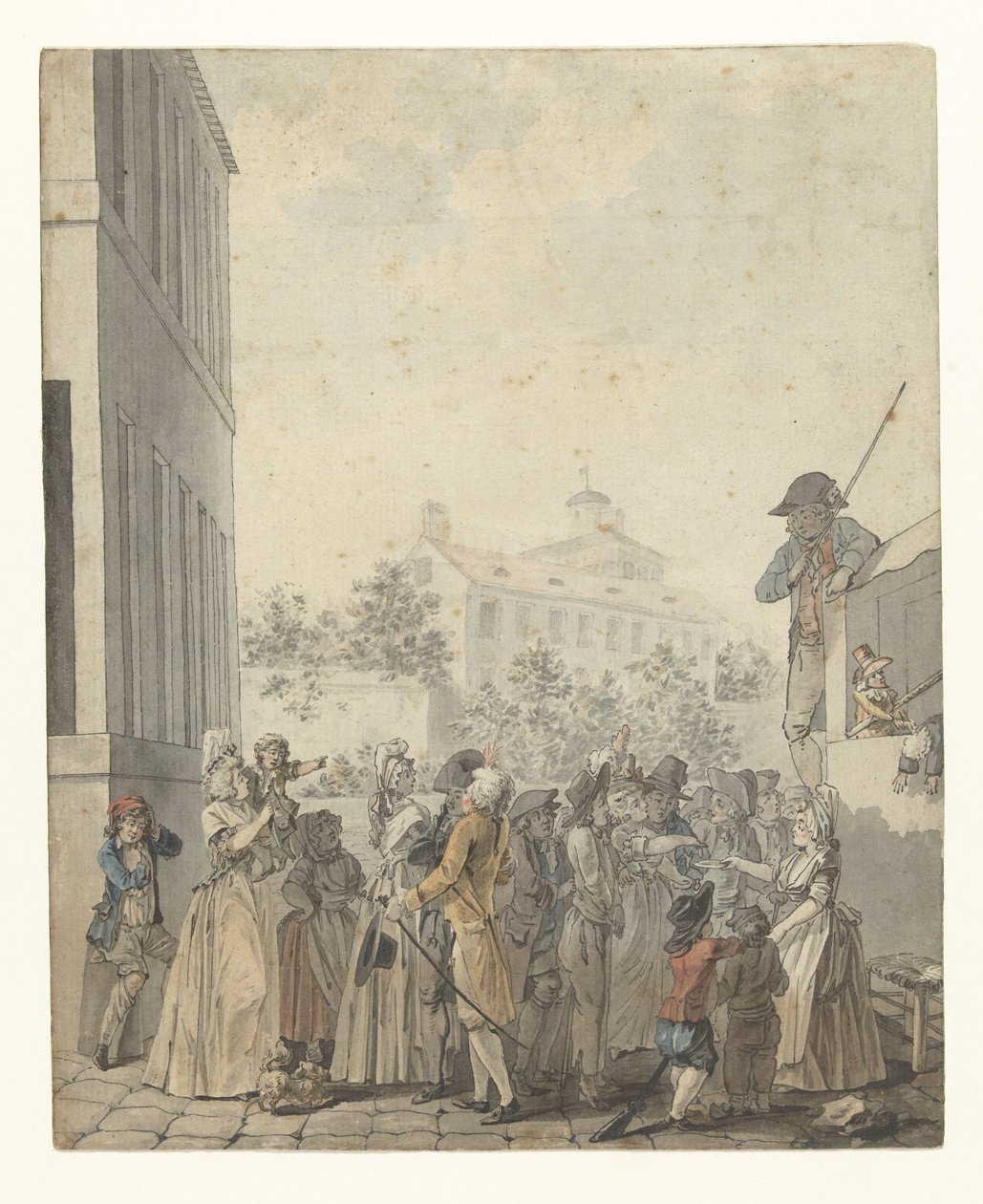 Puppet Show on a Square by Nicolas Antoine Taunay