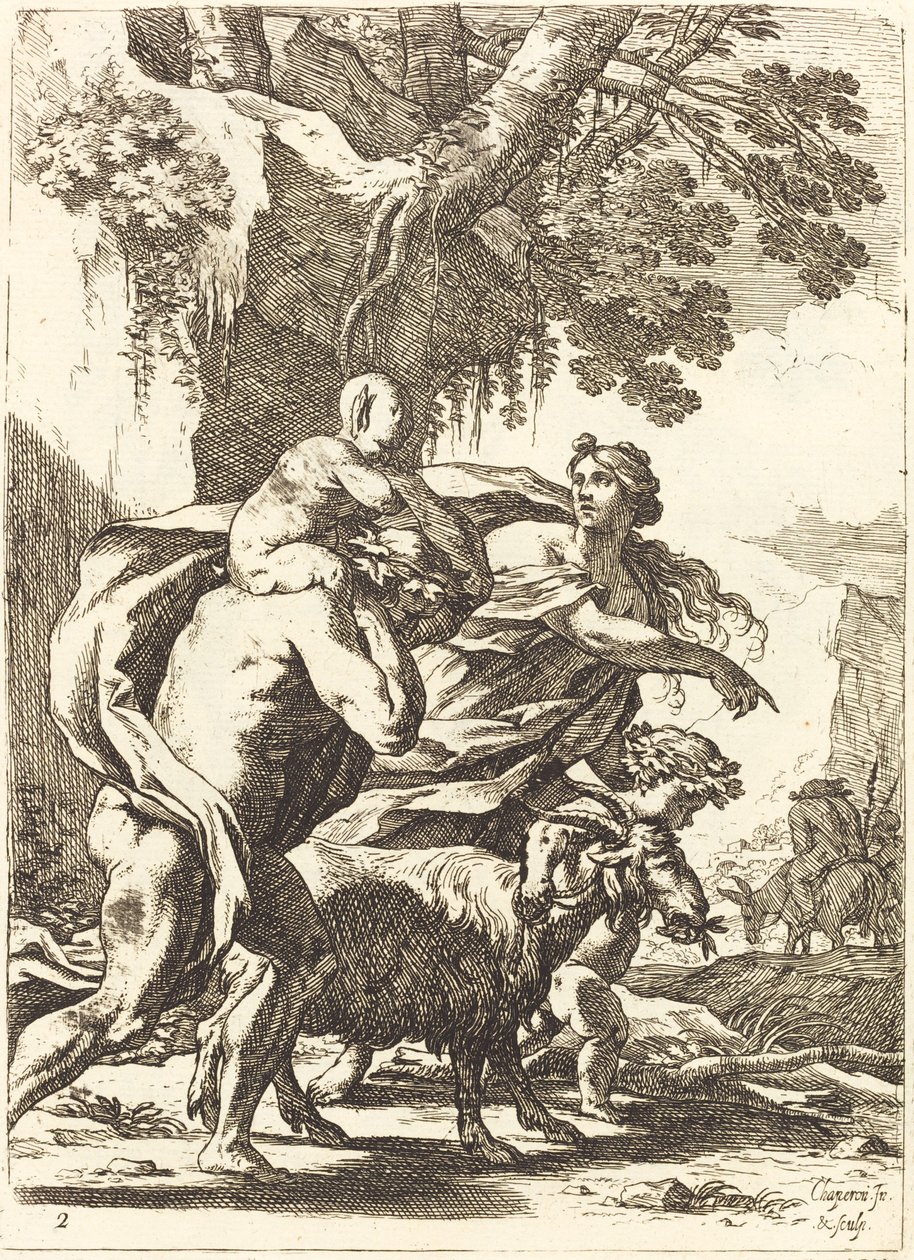 Faun and Bacchante with a Child by Nicolas Chapron