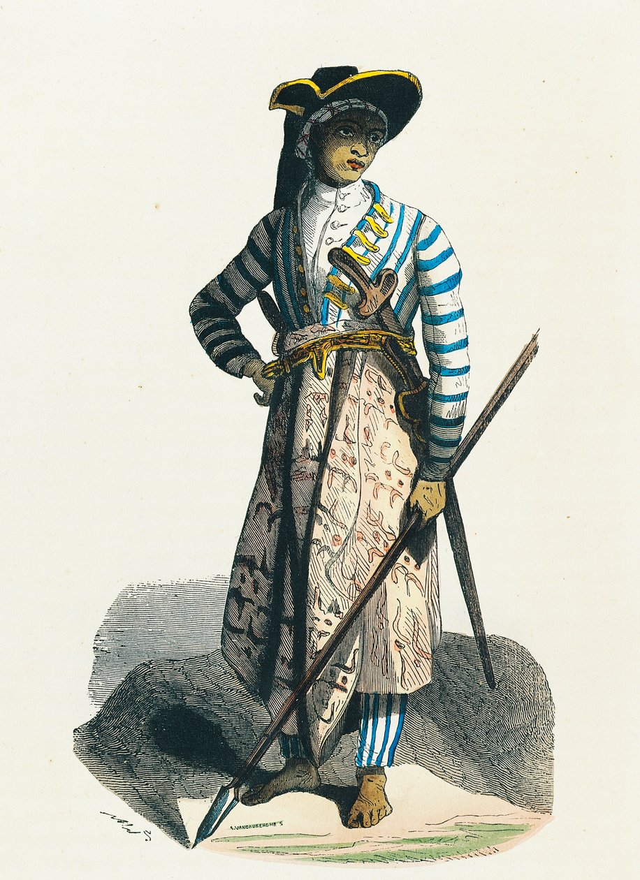 Young Javan Man in War Dress by Nicolas Dally