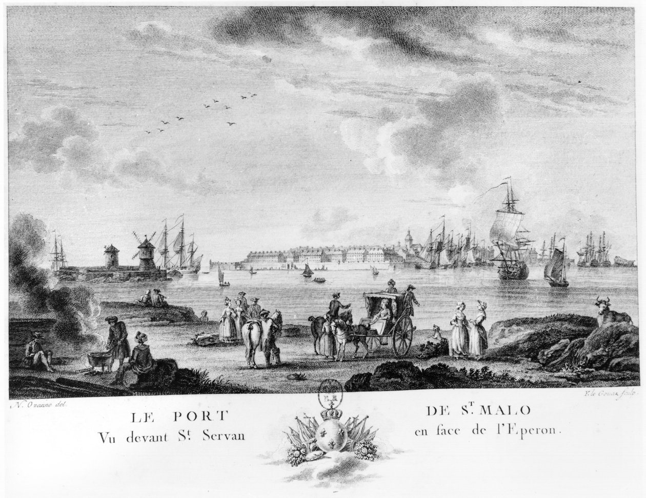 View of St. Malo by Nicolas Marie Ozanne