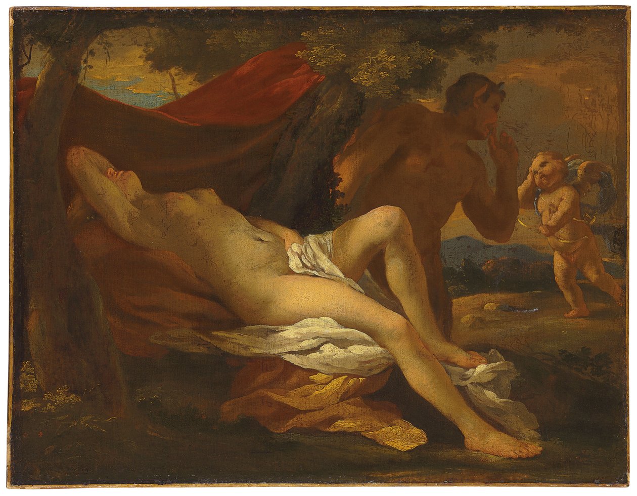 Jupiter and Antiope by Nicolas Poussin