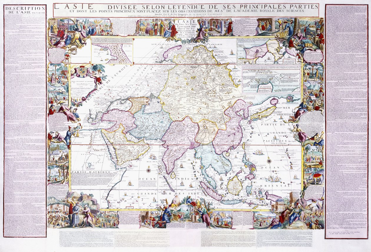 Map of Asia by Nicolas de Fer
