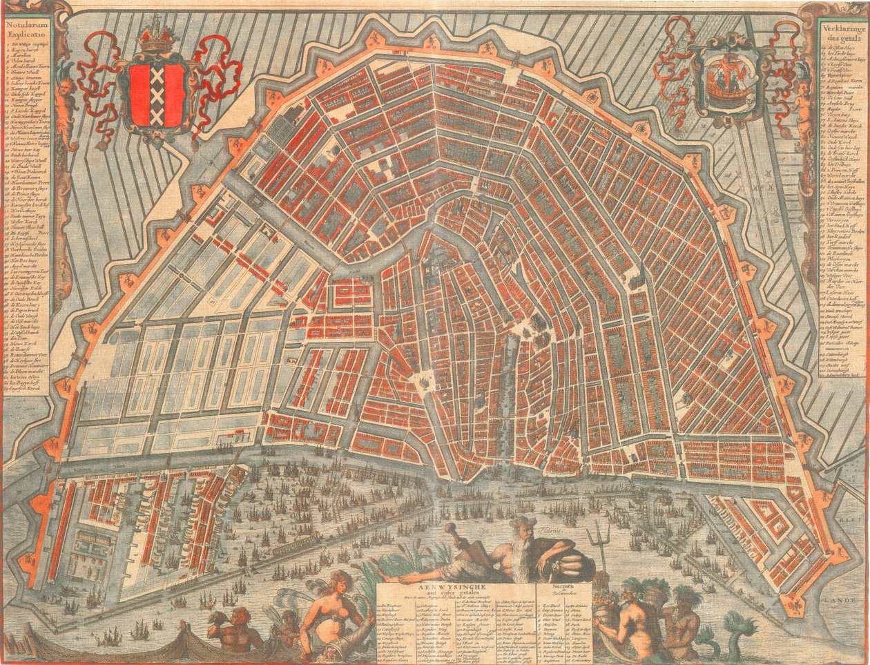 Map of Amsterdam in 1692 by Nicolaes Visscher