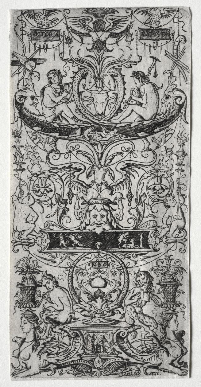 Ornament Panel Inscribed Victoria Augusta by Nicoletto da Modena