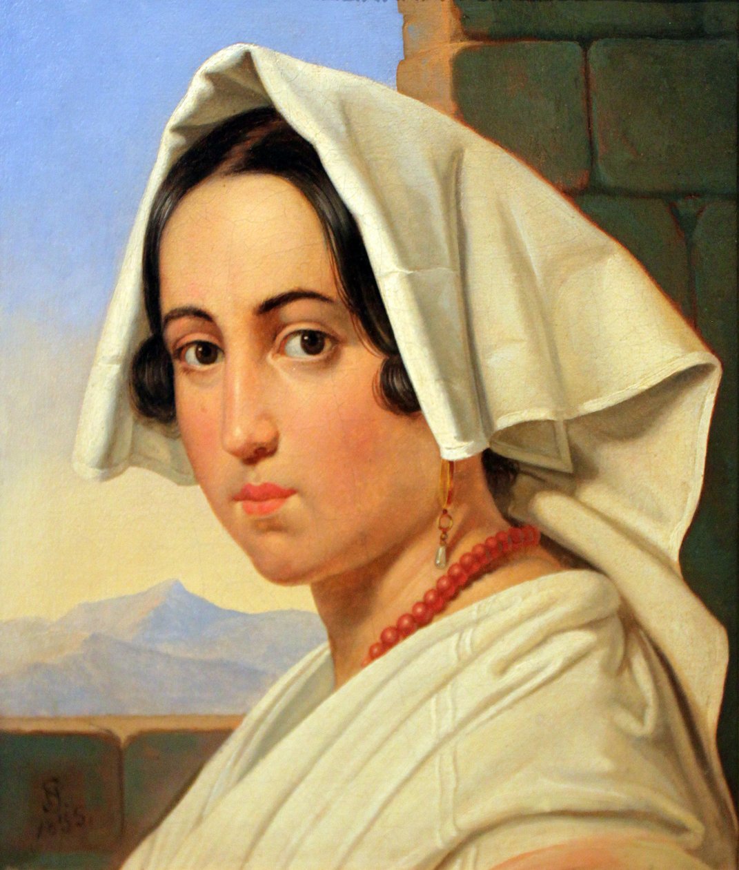 Portrait of a Young Italian Woman by Niels Simonsen