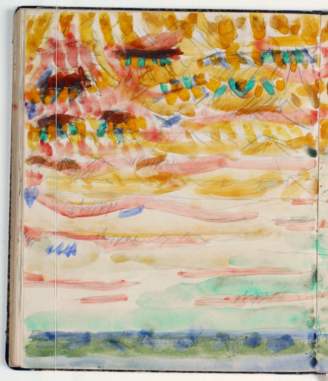 Landscape Study. Color Indications by Niels Larsen Stevns