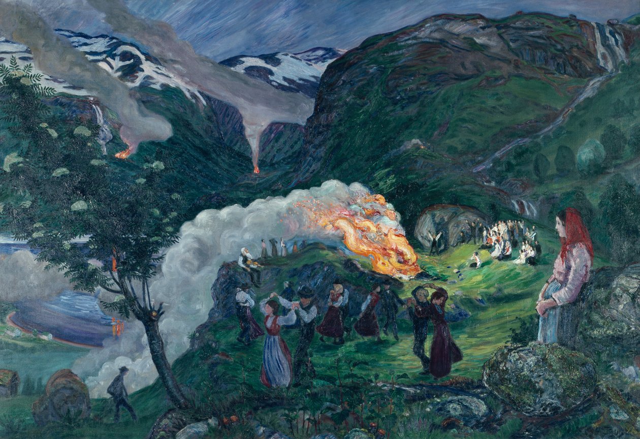 Midsummer Night, Midsummer Fire by Nikolai Astrup