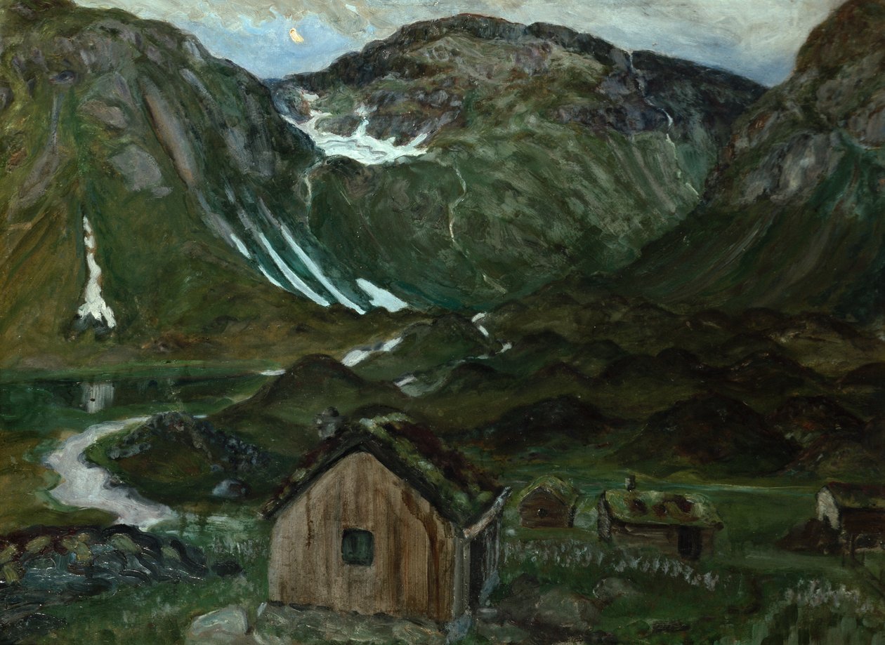 Pasture in Moonlight by Nikolai Astrup