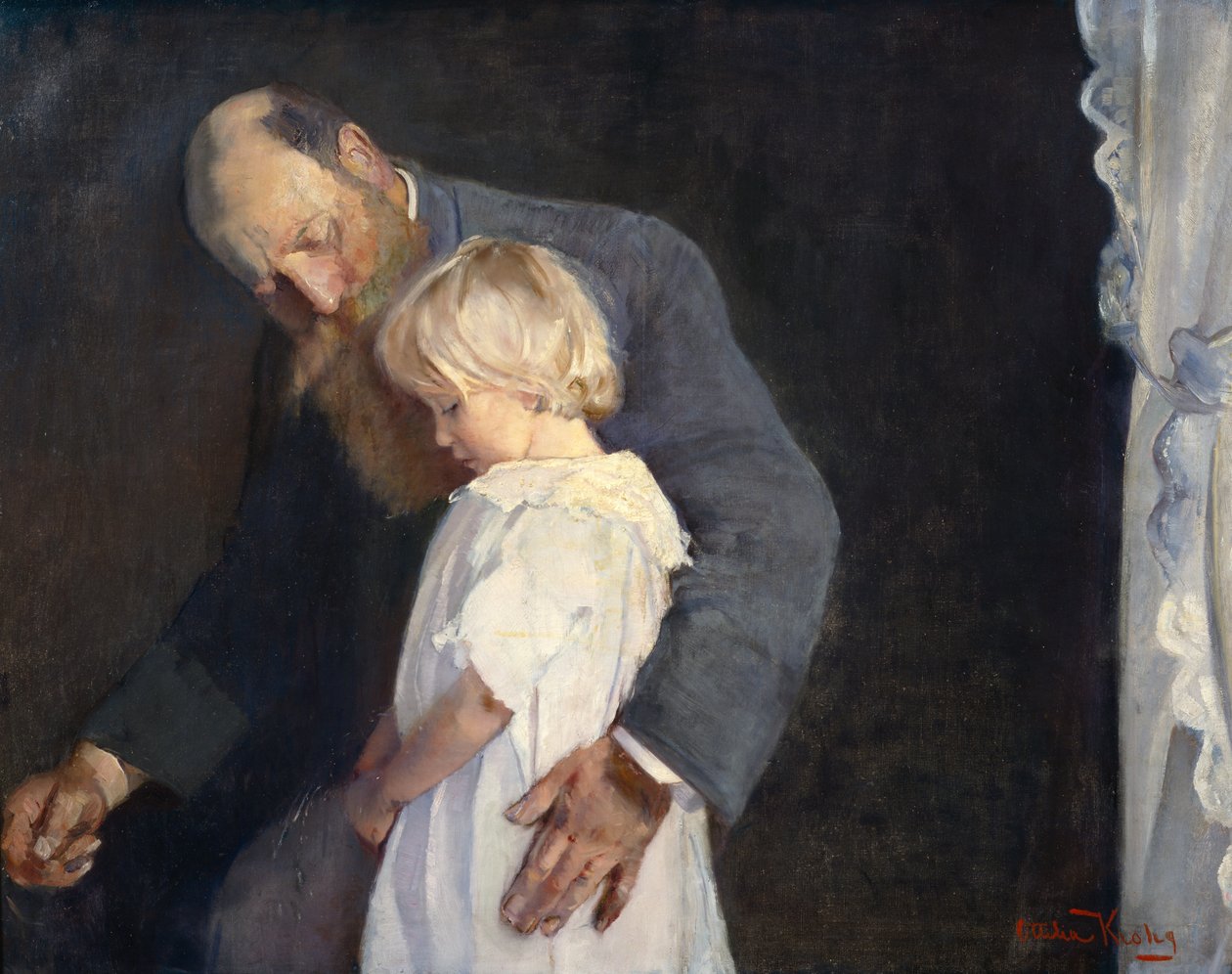 Poor little (Christian Krohg and Nana) by Oda Krohg
